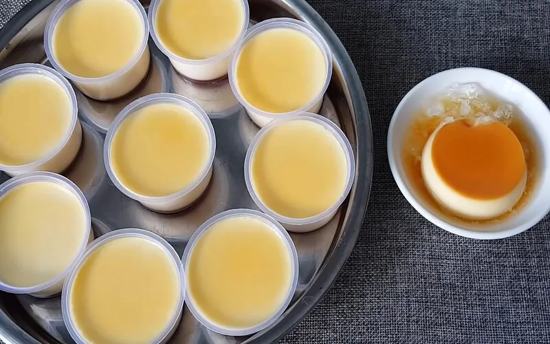 cong thuc lam banh flan voi 10 qua trung thom ngon mem min